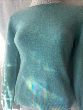 🩵🌊 100% Cashmere • Autograph Aqua Sea Glass Mist Sweater 🌊🩵